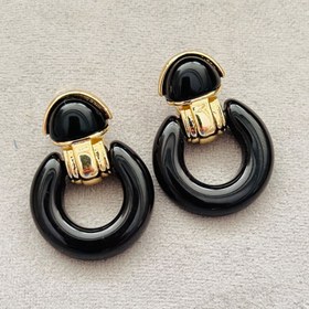 تصویر گوشواره مشکی فشن 