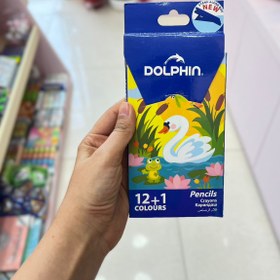 تصویر مداد رنگی 12+1 برند DOLPHIN 