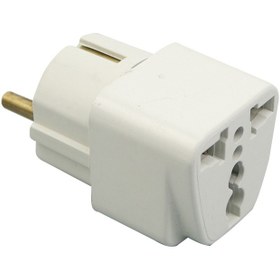تصویر تبدیل برق 3 به 2 EUROPE Travel Charger Power Adapter Converter