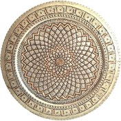 تصویر سینی قلمزنی طرح خورشیدی 