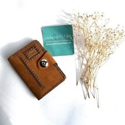 تصویر کیف پول چرم طبیعی شتر سه دوخت 