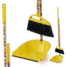 تصویر ست جارو و خاک انداز مهسان مدل دلتا فانتزی طرح زرد 