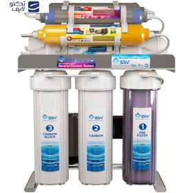 تصویر دستگاه تصفیه کننده آب اس اس وی مدل SuperClear 2W X1000 به همراه شیر تصفیه آب و فیلتر تصفیه آب بسته 3 عددی 