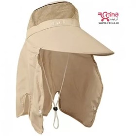 تصویر کلاه و نقاب تابستانی با محافظ گردن+ بند نگهدارنده 