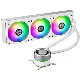 تصویر خنک کننده مایع پردازنده لیان لی Galahad 360 White LIAN LI Galahad 360 ARGB White CPU Liquid Cooler