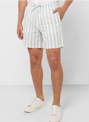 تصویر شلوارک راه‌راه با بند کشی برند jack & jones Striped Drawstring Shorts