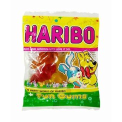 تصویر پاستیل مینی فان گامز هاریبو HARIBO Fun gums رنگارنگ و خوشمزه 10 گرم تاریخ 2024/04 