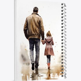 تصویر دفتر نت موسیقی 50 برگ خندالو طرح پدر و دختر 