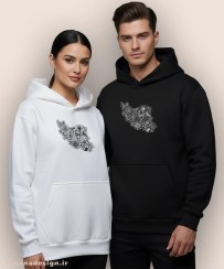 تصویر هودی مردانه طرح نقشه ایران کد 869 