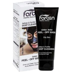 تصویر بلک ماسک فاربن (Farben) سری Carbon Active مدل Peel Off حجم 75 میلی‌لیتر ماسک و اسکراب مدل Peel Off حجم 75 میلی‌لیتر برند فاربن