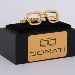 تصویر گیره کراوات عینک طلایی 