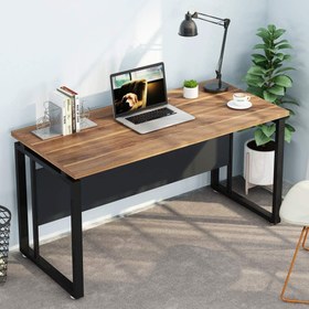 تصویر میز کامپیوتر چوب فلز مدل داتام Datam model wood & metal computer desk