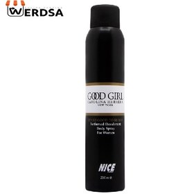 تصویر اسپری بدن زنانه مدل Good girl حجم 200 میل نایس پاپت Nice Puppet Good Girl Spray For Woman 200ml