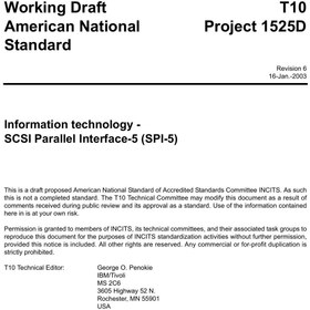 تصویر دانلود کتاب SCSI Parallel Interface - 5 (SPI-5 r06) r06 کتاب انگلیسی رابط موازی SCSI - 5 (SPI-5 r06) r06