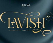 تصویر دانلود فونت انگلیسی کلاسیک و مدرن Lavish، برای لوگو و برندینگ 