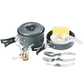 تصویر ست ظروف آشپزی کمپینگ گرین لاین مدل GN10N1COOKBK ۱۰ پارچه 