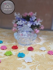 تصویر قندان شیشه ای 