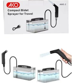 تصویر دوش مسافرتی و بیده قابل حمل AKO AMS-2 
