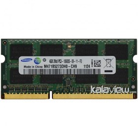 تصویر رم لپ تاپ سامسونگ 4GB مدل DDR3 باس 1333MHZ/10600 کره KR M471B5273DH0-CH9 1111 تایمینگ CL9 