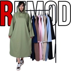 تصویر دورس میدی کلاه دار زنانه ساده 