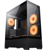 تصویر کیس کامپیوتر گیم مکس Vista RGB Mid Tower مشکی Game Max Vista RGB Mid Tower Black Computer Case