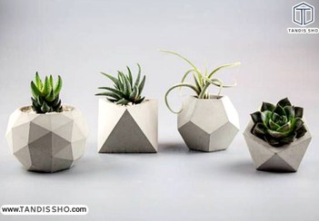 تصویر گلدان کوچک بتنی 