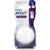 تصویر سر شیشه فیلیپس اونت جریان سریع بالای شش ماه مدل 044/27 Philips Avent Natural Teat SCF044_27 2Pcs