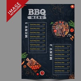 تصویر منو A4 رستوران باربیکیو – A4 vintage bbq house 