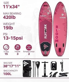 تصویر پدل برد FLYPARK مدل BLOOM PINK 