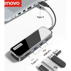 تصویر هاب 4 پورت تایپ سی لنوو Lenovo EC04 4 in 1 HUB ADAPTER 3USB 3.0 1PD 