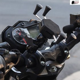 تصویر هولدر موبایل موتور و دوچرخه شارژر دار MI22 - Motorcycle phone holder with charger MI22 