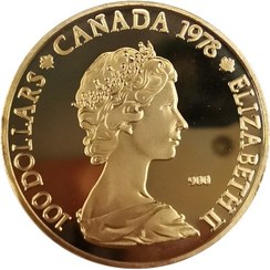 تصویر سکه یادبود الیزابت کانادا 1940 میلادی ابکاری طلا 