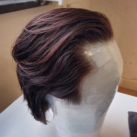 تصویر کلاه گیس طبیعی مردانه پروتز تمام سر (کد:10008) men's short wig (code:10008)