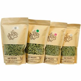 تصویر پلت یونجه با جعفری هپی بانی وزن 500 گرم Happy Bunny hay pellet with parsley 500g