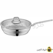 تصویر ماهیتابه استیل تکدسته سفرام سایز 20 