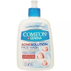 تصویر ژل شستشوی صورت مخصوص پوست دارای جوش و چرب کامان ComeOn مدل Acne Solution حجم 500 میل آبرسان پوست 