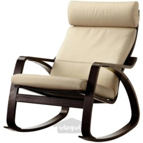 تصویر صندلی گهواره ای ایکیا مدل IKEA POÄNG رنگ پوسته تخم مرغ براق 