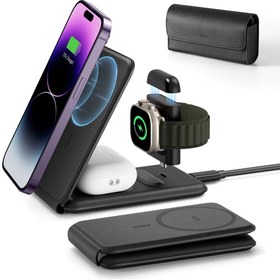 تصویر ست شارژ ESR مدل HaloLock™ 3-in-1 Travel Wireless Charging Set 