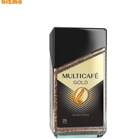 تصویر قهوه فوری گلد شیشه‌ای مولتی کافه – 50 گرم Multicafe gold instant coffee - 50g