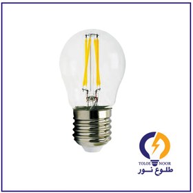 تصویر لامپ ال ای دی فیلامنتی 4 وات هالی استار مدل G45 پایه E27 namanoor-Flammable lamp G45 4watt