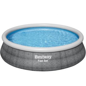 تصویر استخر پیش ساخته حصیری بزرگ بست وی ۱۰۷×۴۵۷ Bestway 57372