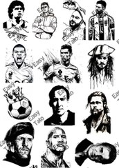 تصویر تاتو موقت ۱۰۰ عددی به همراه اسپری 