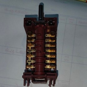 تصویر کلید سلکتور چند حالته مخصوص فر گازهای توکار جنس پلاستیک سخت 
