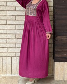 تصویر پیراهن ساحلی زنانه گلدوزی هندی مدل 6124 