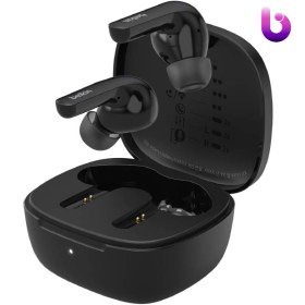 تصویر Belkin SoundForm Motion True Wireless Earbuds, Noise Cancelling Ear Buds with Wireless Charging Case &amp; Dual Microphone - IPX5 Water Resistant Bluetooth Headphones for iPhone &amp; Samsung - Black 