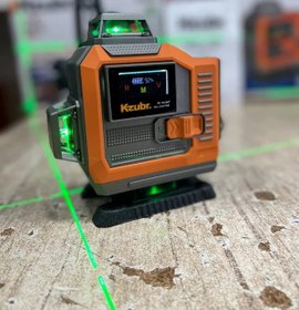 تصویر تراز لیزری زوبر 4 بعدی 360 درجه و نور سبز مدل KLL-G16-TQS Kzuber Laser Level Model KLL-G16-TQS