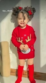 تصویر گپ بافت گوزن دختر سایز ۴۰ 