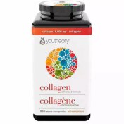 تصویر قرص کلاژن با ویتامین سی یوتئوری ۳۹۰ عددی Youtheory Collagen Advanced 6,000 mg 390 Tablets