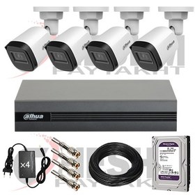 تصویر پکیج کامل ۴ دوربین مداربسته داهوا مدل B1A21P-U 