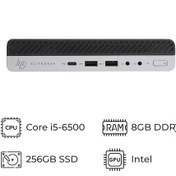 تصویر مینی کیس استوک HP EliteDesk 800 G3 Mini پردازنده i5 نسل 6 HP EliteDesk 800 G3 i5(6500)-8GB-256GB(SSD)